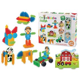 Fen Toys 03312 75 Parça Kaktüs Blok Çiftlik
