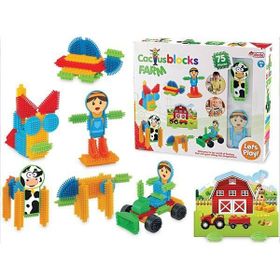 Fen Toys 03312 75 Parça Kaktüs Blok Çiftlik
