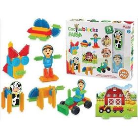 Fen Toys 03312 75 Parça Kaktüs Blok Çiftlik