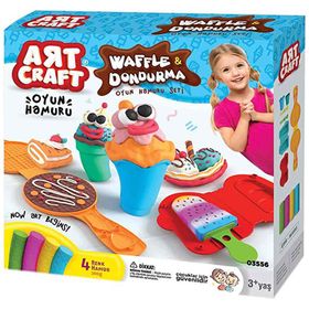 Fen Toys 03556 200 gr Waffle-Dondurma Oyun Hamuru Seti
