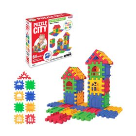Fen Toys 03702 2-4 Yaş City 64 Parça Puzzle