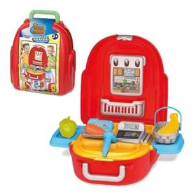 Fen Toys 03908 Kral Şakir Market Set Sırt Çantası Çocuk Oyun Seti