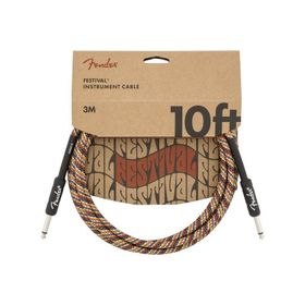 Fender 10' Festival Pure Hemp Rainbow 3 m Enstrüman Kablosu