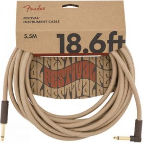 Fender 18.6' Angled Festival Pure Hemp 5.5 m Enstrüman Kablosu