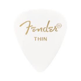 Fender 351 Beyaz Celluloid Thin Gitar Penası