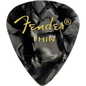 Fender 351 Premium Celluloid Picks Black Moto Thin Pena