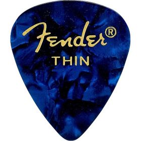Fender 351 Premium Celluloid Picks Blue Moto Thin Pena
