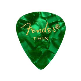 Fender 351 Premium Celluloid Picks Green Moto Thin Pena