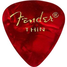Fender 351 Premium Celluloid Picks Red Moto Thin Pena