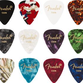 Fender 351 Premium Celluloid Picks White Moto Heavy Pena