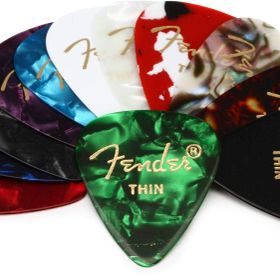 Fender 351 Premium Celluloid Picks White Moto Heavy Pena