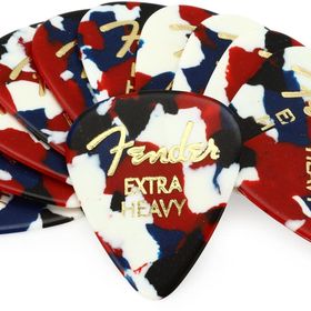 Fender 351 Shape Classic/Premium Celluloid Picks White Thin Pena