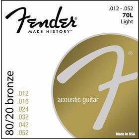 Fender 70L 80/20 Bronze Ball End 12-52 Akustik Gitar Teli