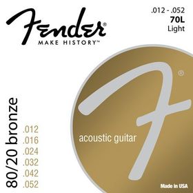 Fender 70L 80/20 Bronze Ball End 12-52 Akustik Gitar Teli