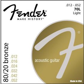 Fender 70L 80/20 Bronze Ball End 12-52 Akustik Gitar Teli
