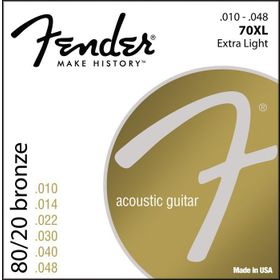 Fender 70XL 80/20 Bronze Extra Light Akustik Gitar Teli