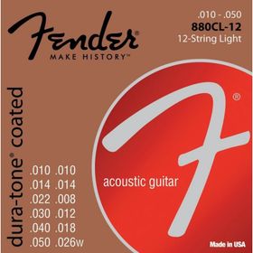Fender 880CL 80/20 Dura Tone Coated Akustik Gitar Teli