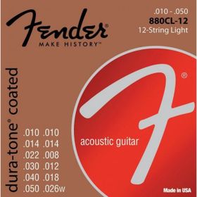 Fender 880CL 80/20 Dura Tone Coated Akustik Gitar Teli