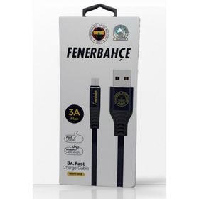 Fenerbahçe Lisanslı Micro USB 3A 1 Metre Hızlı Şarj Destekli Şarj Kablosu