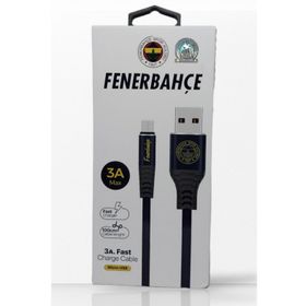 Fenerbahçe Lisanslı Micro USB 3A 1 Metre Hızlı Şarj Destekli Şarj Kablosu