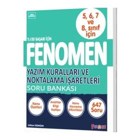 Fenomen 5 6 7 ve 8. Sınıf Yazım Kuralları ve Noktalama İşaretleri Soru Bankası