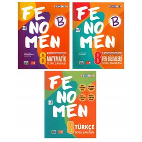 Fenomen 8. Sınıf Lgs Matematik( B)+Fen( B)+Türkçe Soru Bankası 3 Kitap