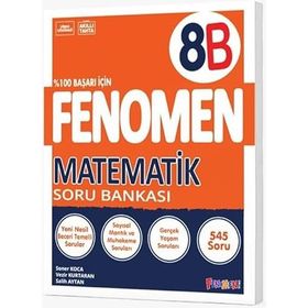 Fenomen Okul 8. Sınıf Matematik Soru Bankası B İleri Düzey 2023