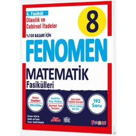 Fenomen Okul Yayınları LGS 8. Sınıf Olasılık Cebirsel İfadeler ve Özdeşlikler Matematik 4. Fasikül