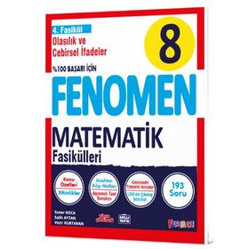 Fenomen Okul Yayınları LGS 8. Sınıf Olasılık Cebirsel İfadeler ve Özdeşlikler Matematik 4. Fasikül