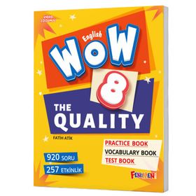 Fenomen Okul Yayınları LGS 8. Sınıf WOW English 8 The Quality Practice Book Vocabulary Book Test Book