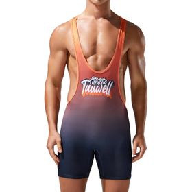 Feoya Bodysuit Turuncu Spor Halter Erkek Güreş Atlet Takım
