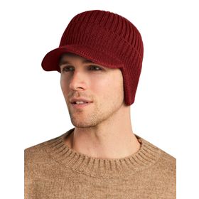 Feoya Red-1 Kulak Kapağı Örme Erkek Şapka