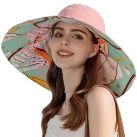 Feoya UV 01-Pembe Çift Taraflı Kadın Güneş Şapkası
