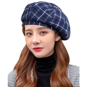 Feoya Vintage B-Lacivert Basic Kışlık Kadın Şapka