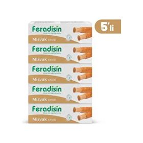 Feradisin Doğal Misvak Özlü Florürsüz Beyazlatıcı 5'li 90 gr Diş Macunu