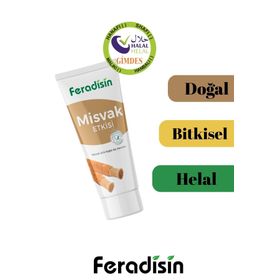 Feradisin Doğal Misvak Özlü Florürsüz Beyazlatıcı ve Koruyucu 90 gr Diş Macunu