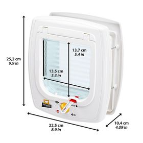 Ferplast 22x10x25 cm Beyaz Swing 7 Manyetik Kedi Kapısı