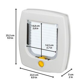 Ferplast 22x5x25 cm Beyaz Swing 3 Otomatik Kedi ve Köpek Kapısı