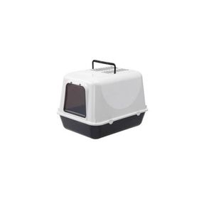 Ferplast 50x37x35 cm Clear Cat 20 Kapalı Siyah Kedi Tuvaleti