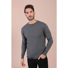 Ferraro 3909 Antrasit Bisiklet Yaka Superfine Yün Erkek Kazak