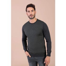 Ferraro 3909 Antrasit Bisiklet Yaka Superfine Yün Erkek Kazak