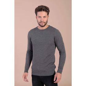 Ferraro 3909 Antrasit Bisiklet Yaka Superfine Yün Erkek Kazak