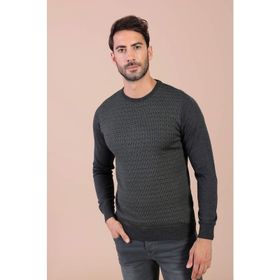 Ferraro 3909 Antrasit Bisiklet Yaka Superfine Yün Erkek Kazak