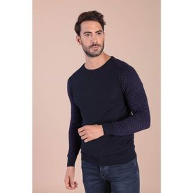 Ferraro 3981 Lacivert Bisiklet Yaka Superfine Yün Erkek Kazak