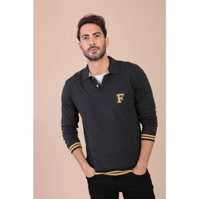Ferraro 4090 Antrasit Bisiklet Yaka Pamuk İpek Erkek Kazak