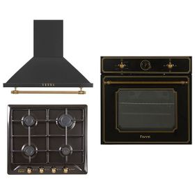 Ferre D021 - SR640 - 4004 Siyah Ankastre Set