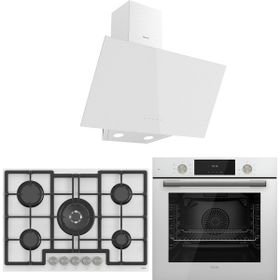 Ferre Flowart 75 D064 - ED036 - QMS63CB Beyaz 3'lü Ankastre Set