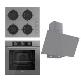Ferre Flowart Basic CS208 - XE62CPR - D079 Gri 3'lü Ankastre Set