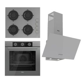 Ferre Flowart Basic CS208 - XE62CPR - D088 Gri 3'lü Ankastre Set