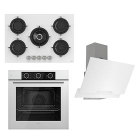 Ferre Flowart Basic RS036 - XE62CB - D064 Beyaz 3'lü Ankastre Set